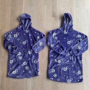 Nordstrom sizes 10/12 and 14/6 Purple Floral Hooded Robes